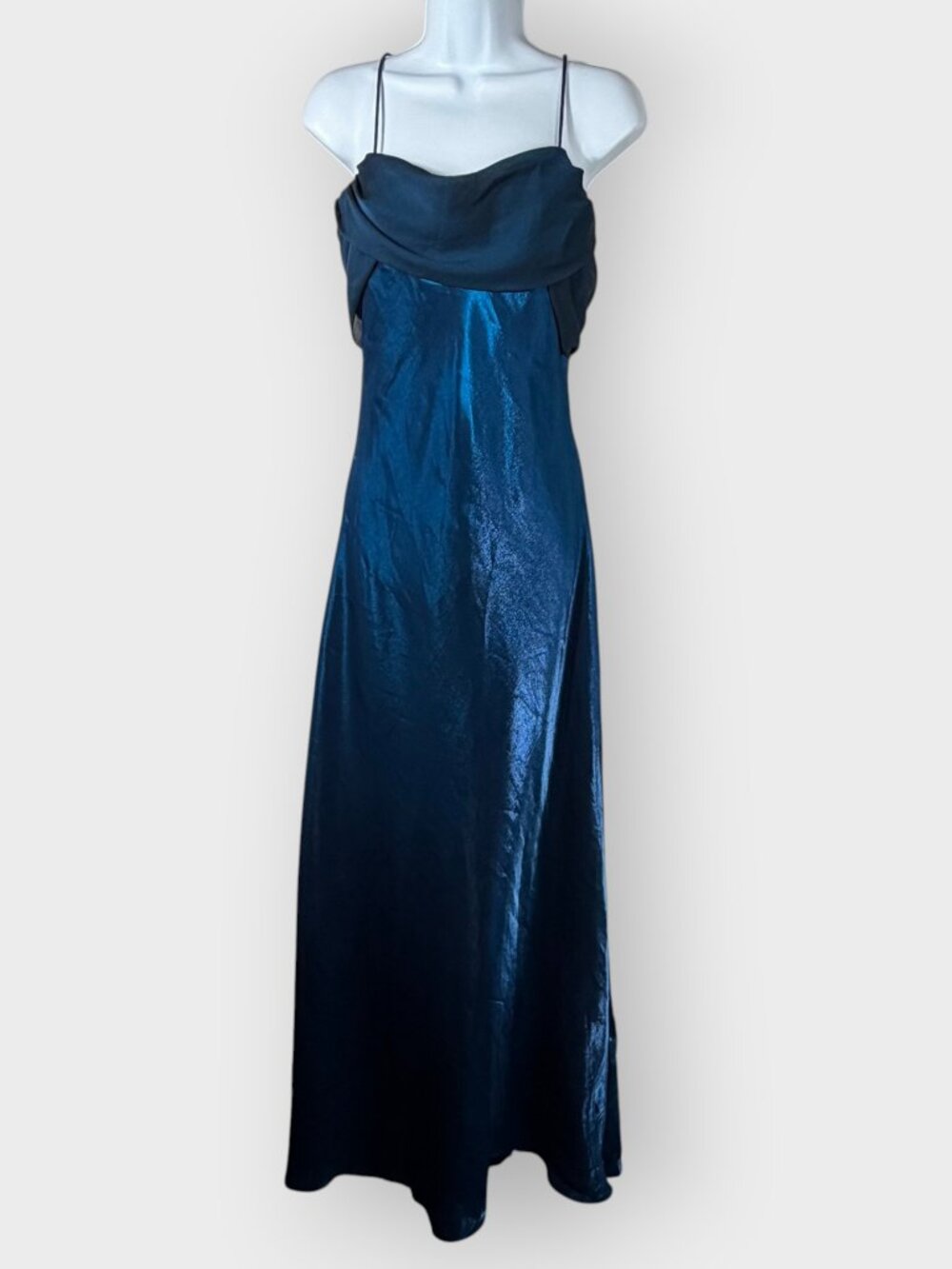 Vtg Y2K Betsy & Adam Formal Dress | Teal Blue | Celestial HOCO Prom